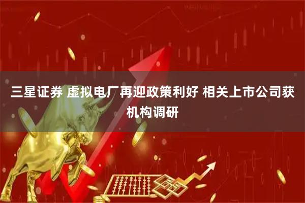 三星证券 虚拟电厂再迎政策利好 相关上市公司获机构调研